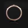925 Sterling Silver Rose Gold Plated Ring with White Topaz Round 2.00mm 3 Stone Elegant Minimalist Women Jewelry Gift