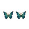 1 Pair Women Earrings Electroplating Dressing Up Alloy Eye-catching Enamel Butterflies Shape Ear Studs Fashion Accessories