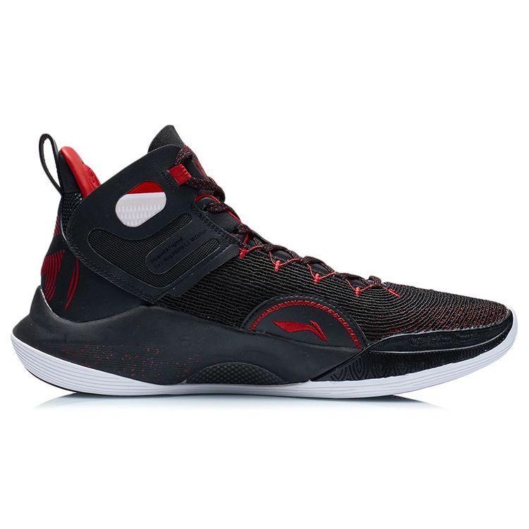 Баскетбольные кроссовки Li Ning CJ-1 McLemore 1 с противоскользящей износостойкой подошвой, амортизирующие, мужские, черные, красные ABAR019-6