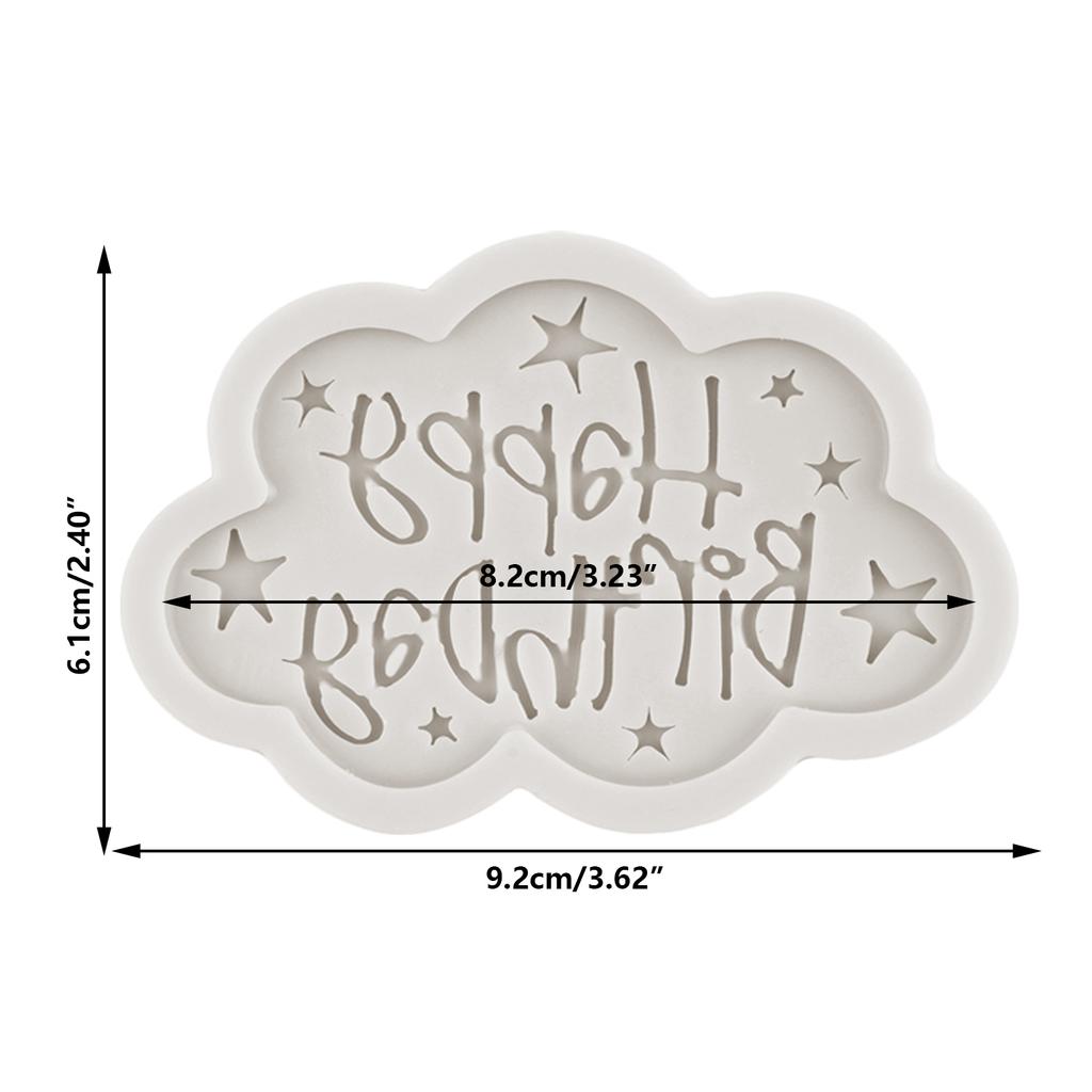 DIY Форма Облака С Днем Рождения Буквы Силиконовая Форма Кекс Выпечки Шоколадной Помадки Формы Конфеты Торт Десерт Украшения Инструменты