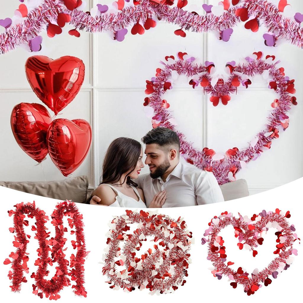 День святого Валентина, красочная полосатая вешалка Love Pulled Wooled, для использования в помещении и на улице, украшение в виде цветочного венка для входа в сад