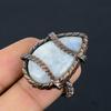 Медная проволока драгоценного камня лунного камня обернула кольцо ювелирных изделий Хандмаде для женщины