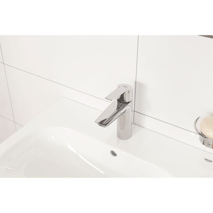 Mitigeur monocommande lavabo grohe start - taille s - limiteur de température - économie d'eau - 23550002