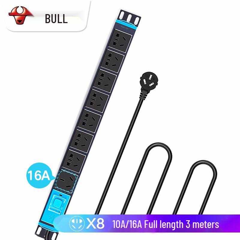 BULL 8-Outlet Self-Wiring Power Strip