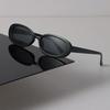 Luxury Sunglasses Women Men Oval Mirror Lens Brand Designer Black Sun Glasses Trendy Eyewear Unisex Sexy Cool