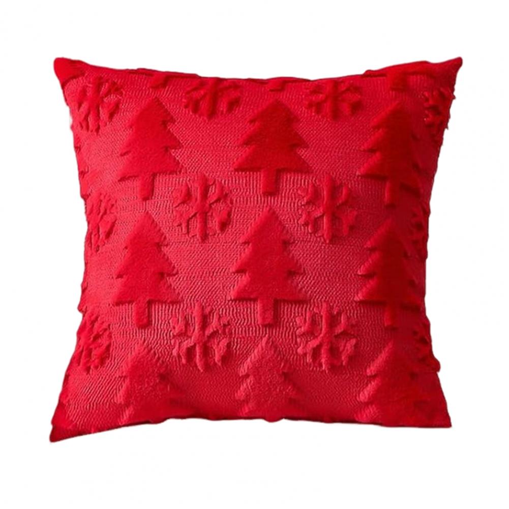 Christmas Pillow Cover 18x18 Holiday Throw Pillowcase Festive Christmas Plush Pillow Cover for Sofa Bedroom Room Decor