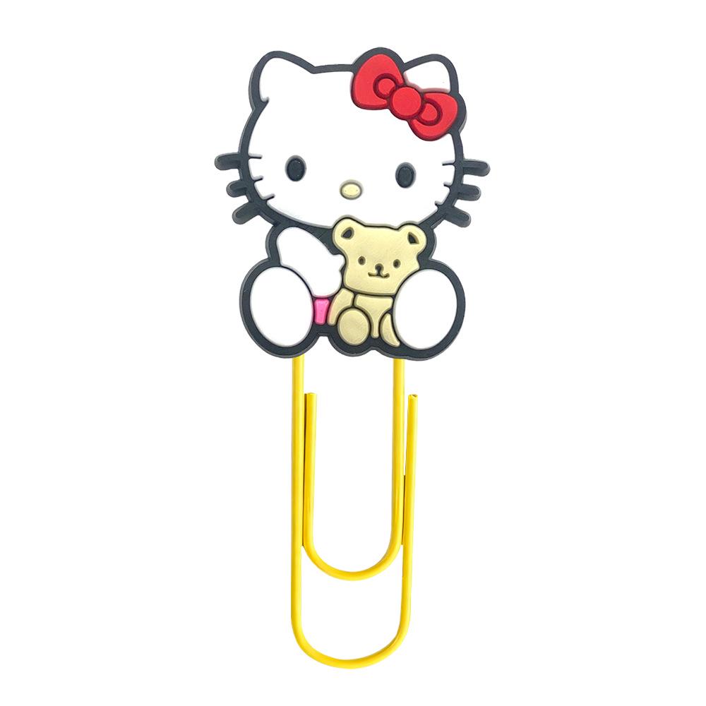 U-образный зажим-органайзер и закладки Hello Kitty - Милые мультяшные канцелярские принадлежности