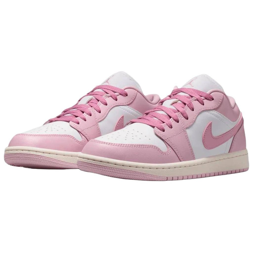 Jordan Air Jordan 1 Амортизация Низкие Винтажные Баскетбольные Кроссовки Женские Элемент Розовый/Парусный Белый DC0774-607