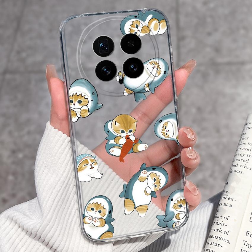 Для Huawei Honor Magic8 7 6 5 Pro Nova 12 Ultra 12i Чехол для телефона Красивый цветочный узор Прозрачный силиконовый Полностью защитный чехол Для корпуса Huawei