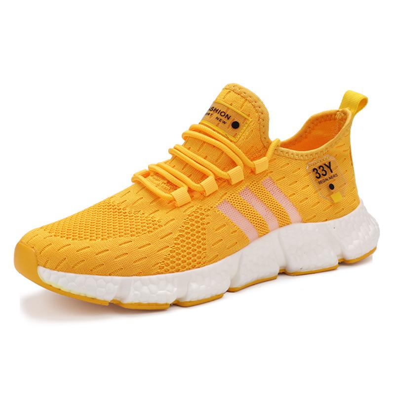 Иностранные сверхлегкие кроссовки большого размера, модная мужская обувь, летающая тканая дышащая сетка, повседневная обувь, пара попкорновых спортивных кроссовок для мужчин