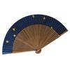 Painted Made In Karaki Medium Large and Short Navy Pearl Firefly Fan, High-quality Fan, Scented, Japan, Carving, Fabric, Fabric, 22.5cm