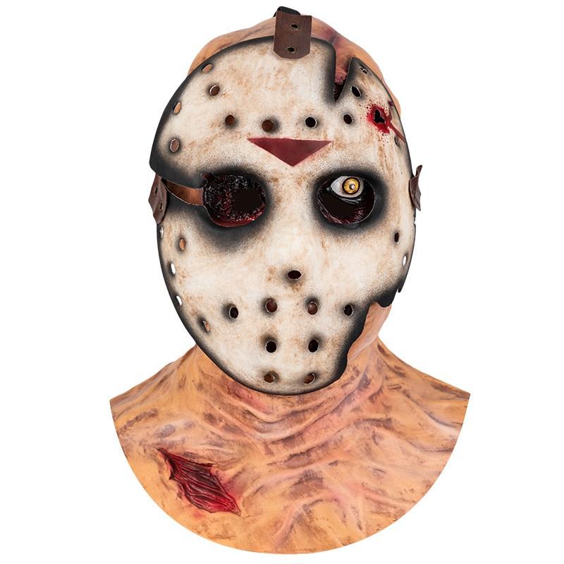Halloween Mask Jason Voorhees Latex Headcover 13th Friday Cosplay Party Costume