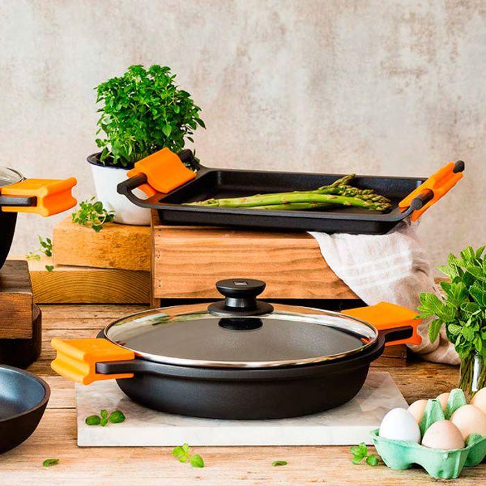 Poêle à frire - PINTI - CM28 - 2 poignées - Couvercle efficace - Compatible induction