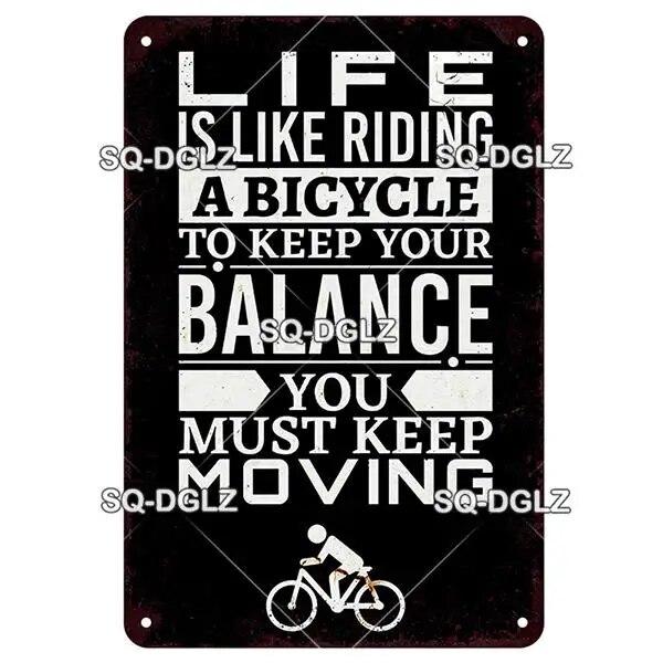 [SQ-DGLZ] Винтаж Ретро Ride Bike Life Оловянная вывеска Металлическая вывеска Магазинная тарелка Домашний бар Наклейка на стену Украшение Табличка Плакат Декор Подарок