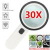 30-кратная оптическая лупа со светодиодной подсветкой 30-кратная ручная лупа с подсветкой для чтения