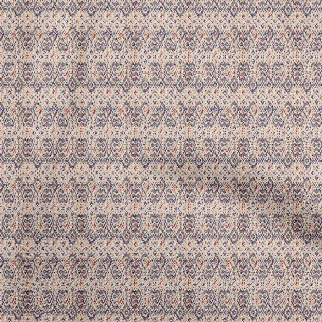 oneOone Cotton Flex Gray Fabric Asian Kilim Sewing Material Print Fabric By The Yard 40 Inch