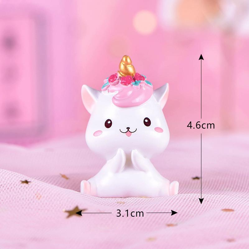 Charming Resin Unicorn Figurine For Whimsical Cake Decoration Desktop Decoration