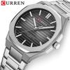 Мужские кварцевые часы Curren 8456 с модным стальным ремешком для делового стиля.