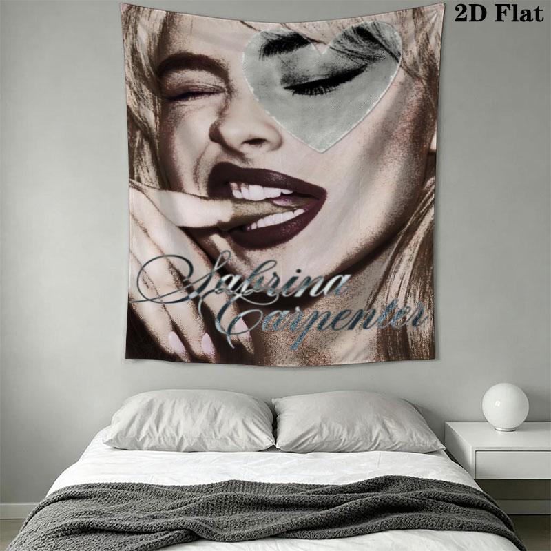 Sabrina Carpenter Melody Wall Hanging Printed Fabric Blanket Decorative Tapestries for Bedroom Living Room Home Decor