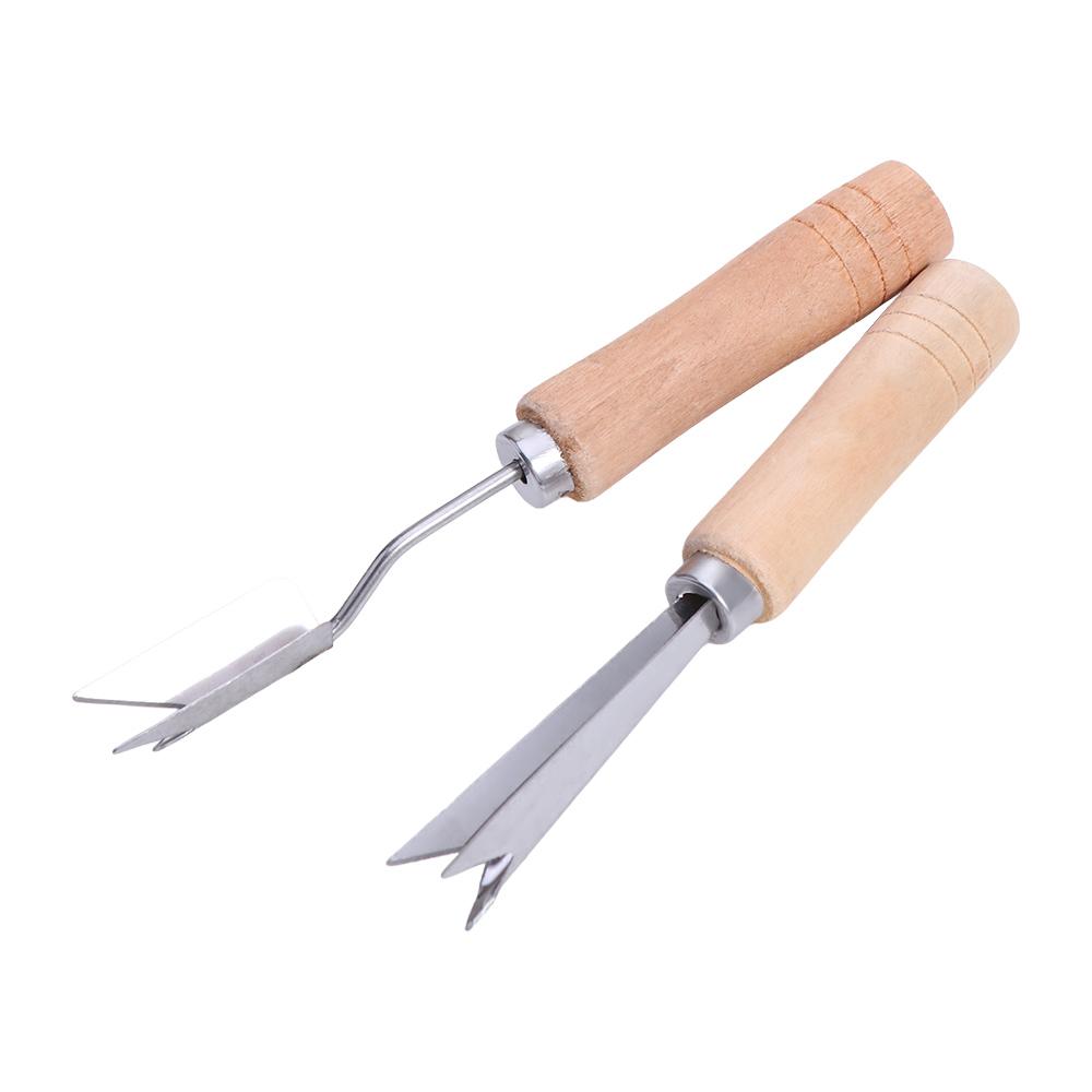 Wooden Handle Pineapple Seed Remover Portable Eye-digging Clip Pineapple Peeler Kitchen