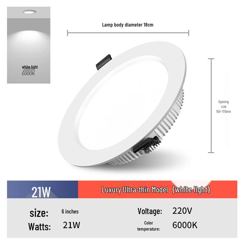 4-6 Inch Recessed Downlight, 12-Hole Ceiling Light for Living, Bedroom & Dining Rooms