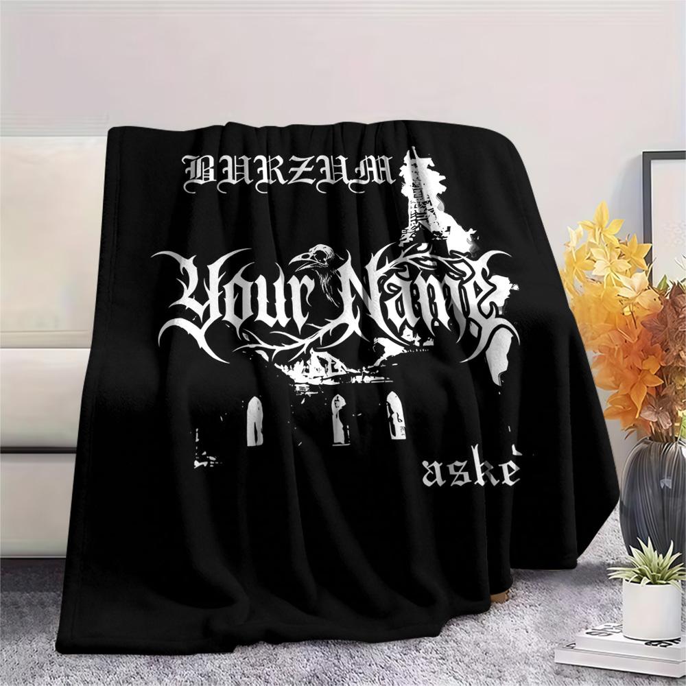 1PC Ancient Forest Call Custom Name Patterned Flannel Blanket Suitable For All Seasons For Home Decor Warmth And Comfort Gifts Holiday Present