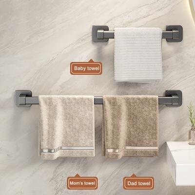 Самоклеящаяся вешалка для полотенец, перекладина для полотенец для рук, высокая несущая способность, простая установка, настенный держатель для полотенец для ванной комнаты