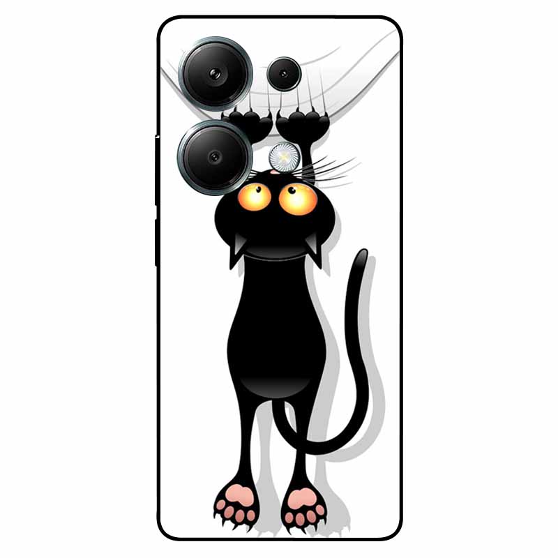 For Redmi Note 13 Pro 4G Case Global Silicon Fashion Space Wolf TPU Painted Coque Funda for Xiaomi Redmi Note 13Pro 4G Cover