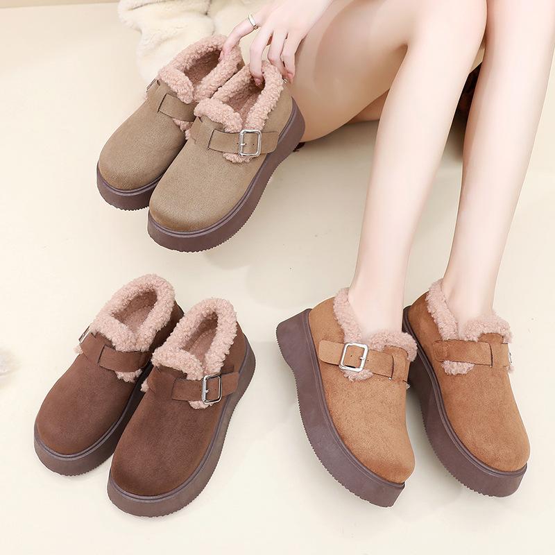 Обувь отправляется зимой, велюровые и теплые Birkenstocks, однопедальные, на толстой подошве, повседневные и удобные, снегоступы.