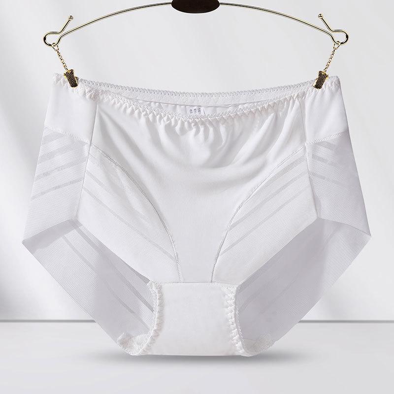 Sexy Mid-Waist Women's Briefs Light Waist Hip-lifting Underwear Striped Mesh Breathable Women's Underwear