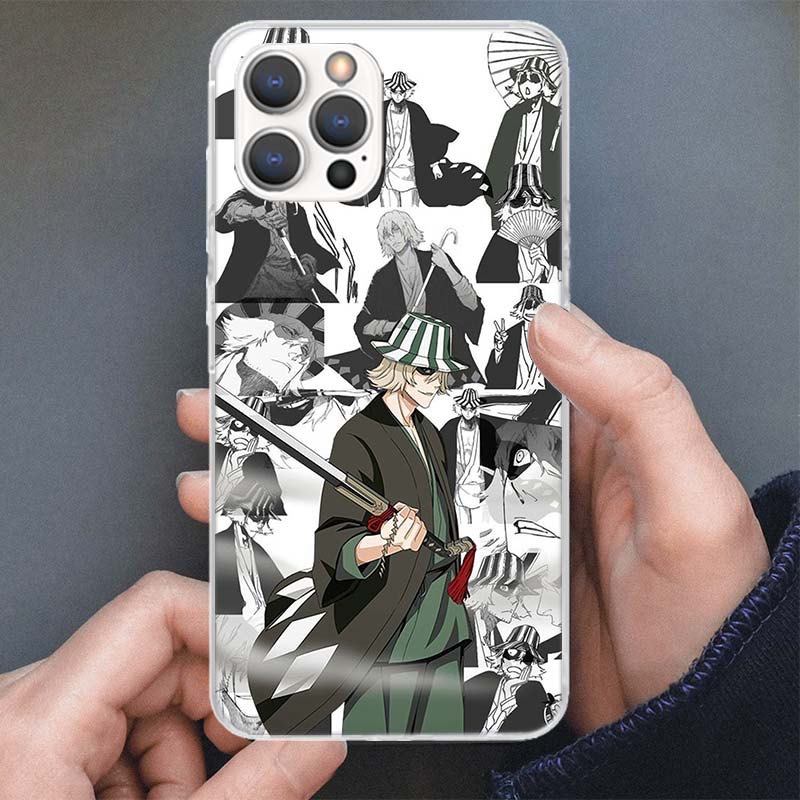 Чехол для телефона Bleach Аниме Ичиго Кенпачи Для iPhone 17 16 15 14 13 12 11 Pro Max Mini Plus Air 7 SE 8 Мягкий Силиконовый Печатный Корпус F