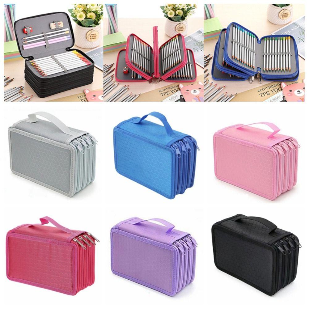 Waterproof Pen Bag Oxford Cloth Stationery Storage Bag Zipper Design Pen Pouch  Students