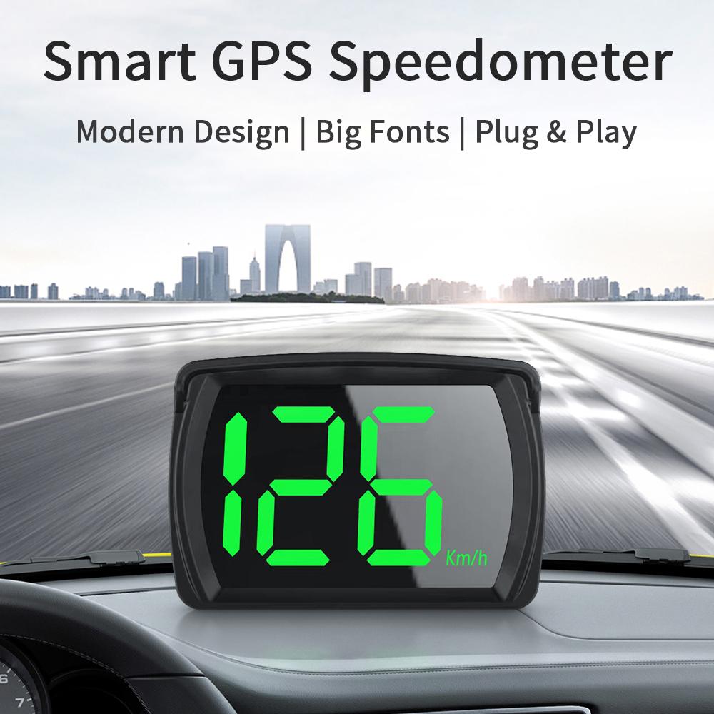 GPS 2.8 Inch KMH Digital Plug and Play Head-Up Display Car HUD Big Font Speedometer For Car Truck Bus