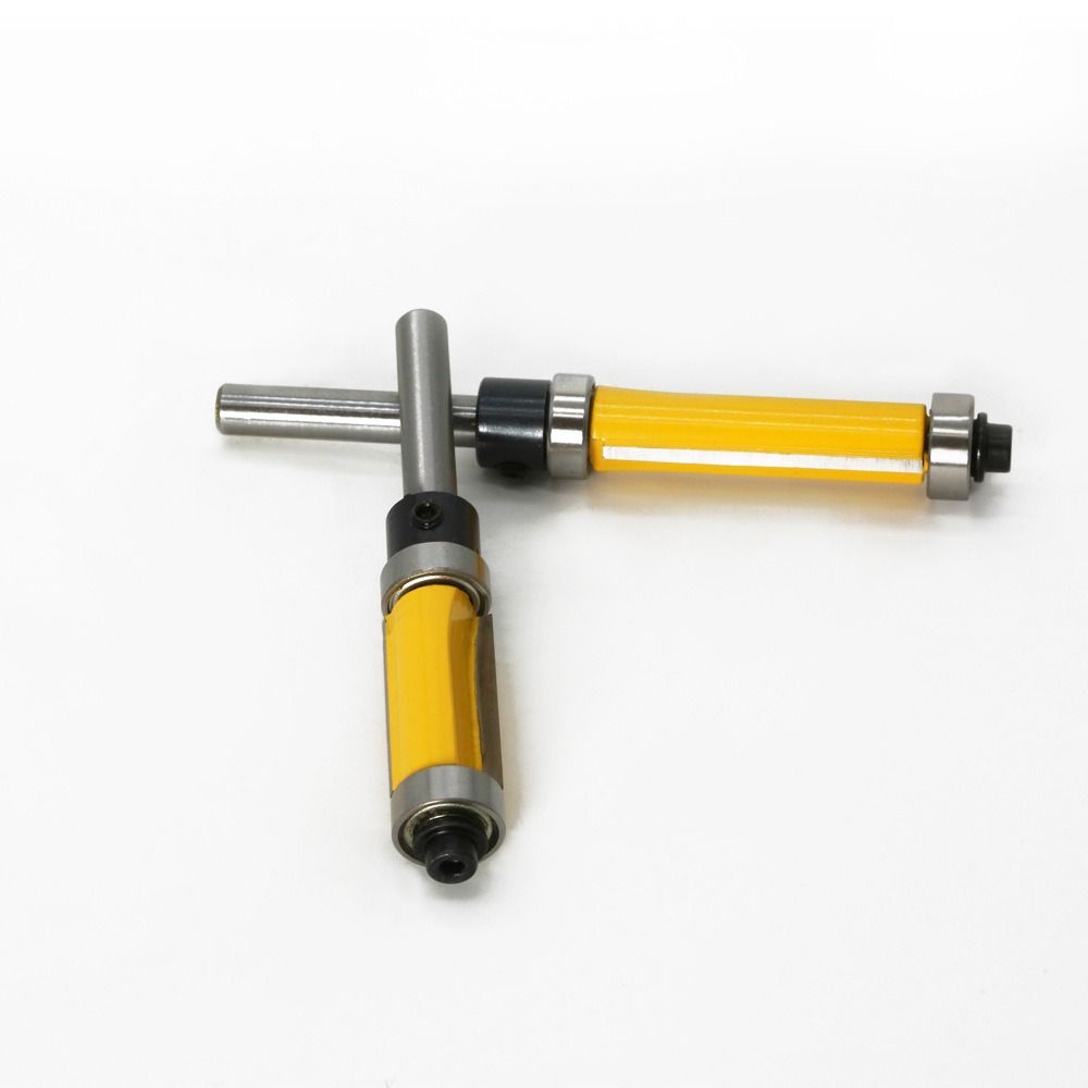 Фреза с хвостовиком 6 мм/6,35 мм с верхним и нижним подшипником, обрезной резак, деревообрабатывающие инструменты