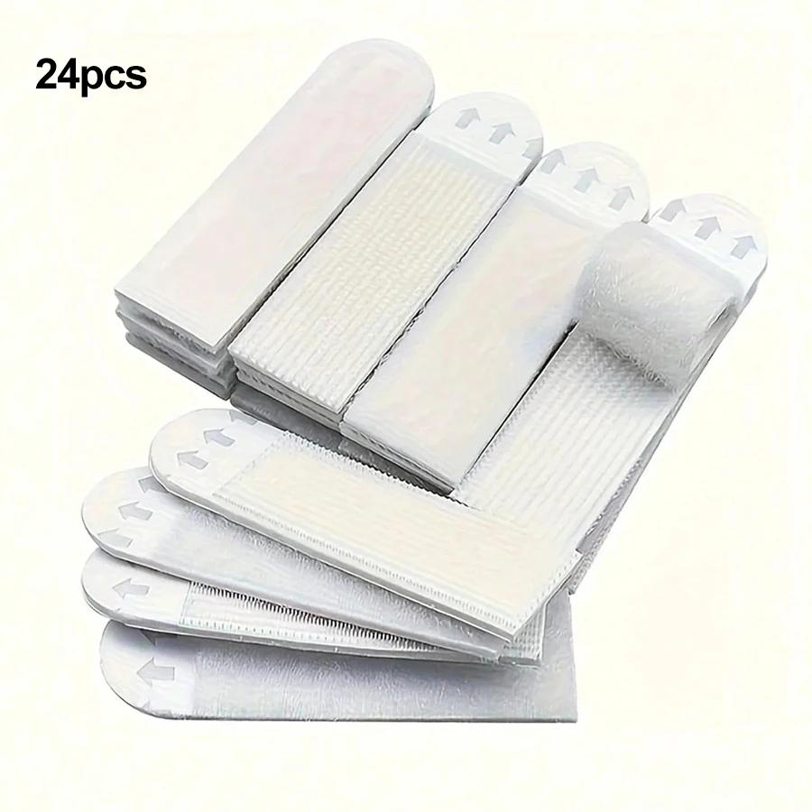 12/24pcs-Traceless and easy to pull adhesive Velcro for fixing photo frames, hanging pictures without leaving any adhesive