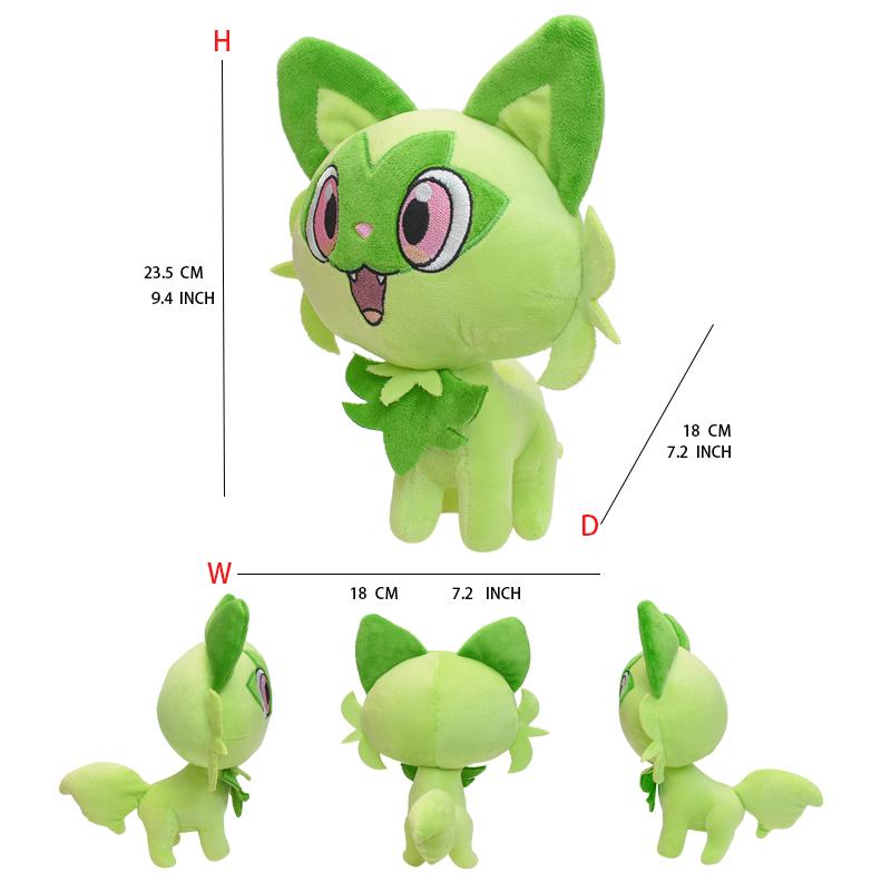 Sprigatito Plush Doll Soft Animal Toys Great Gift Plushies Cute Cartoon Character Toy Great Collectible 9 Inch