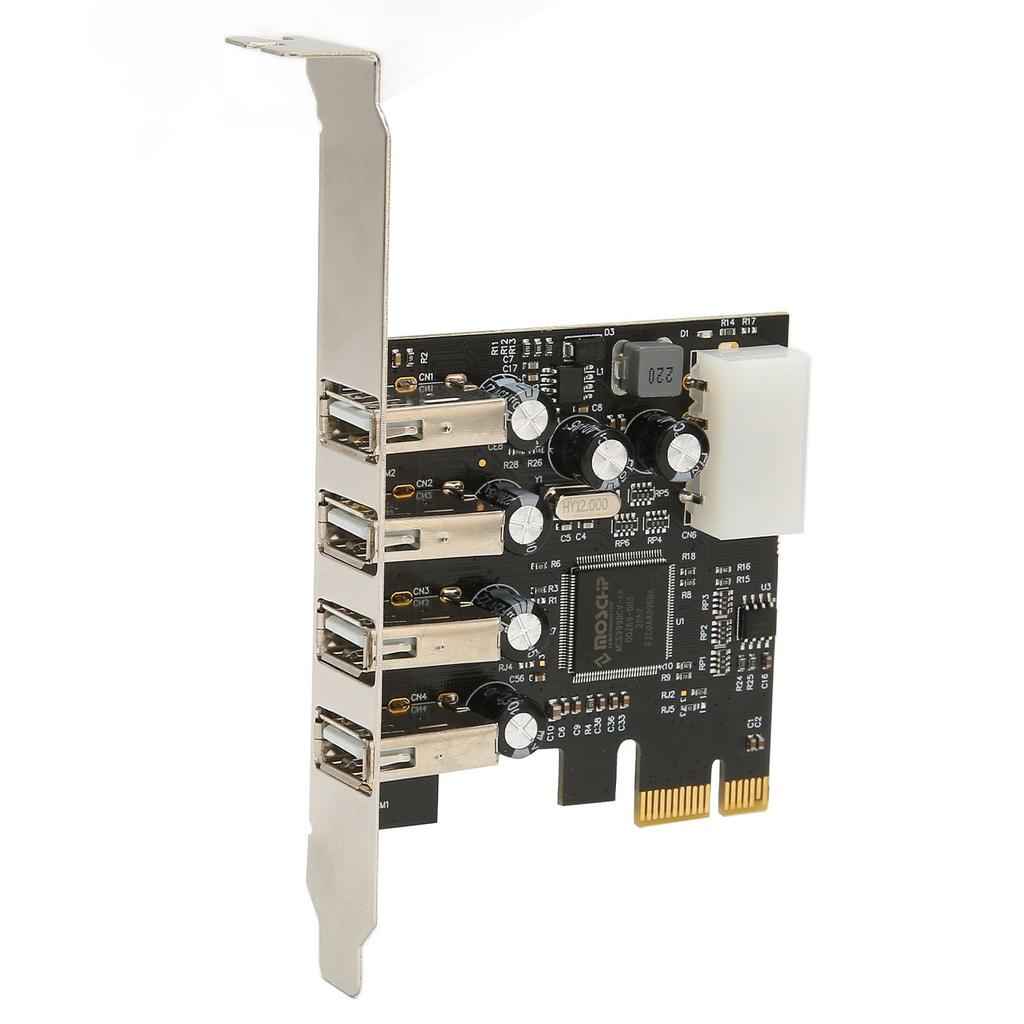 Концентратор карт расширения PCI E - USB, 4 порта USB2.0, поддержка горячего подключения, внутренний USB-концентратор для Windows 10, 8, 7