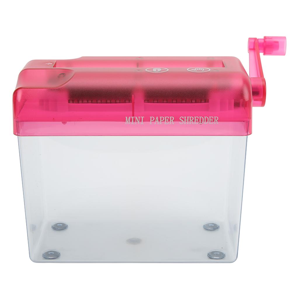 Ручной уничтожитель документов Прозрачный бесшумный Компактная структура Противоскользящий мини-уничтожитель для офиса, школы