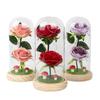 110 Valentine's Day gift high-end glass cover batch + bionic rose ornament finished silk flower lover