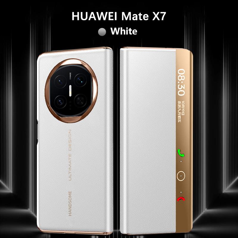 Новый чехол для Huawei Mate X7 MATEX7 MateX7 5G Роскошный кожаный умный чехол-книжка с окном и магнитной застежкой