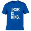 Jesus Is King Print Men Summer T-shirt Christian Religion God Faith T Shirt Men's Short Sleeve Clothing Tees Fashion Camisetas