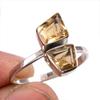 Natural Citrine Gemstone Handmade 925 Solid Sterling Silver Gift Ring S.8 J6c54