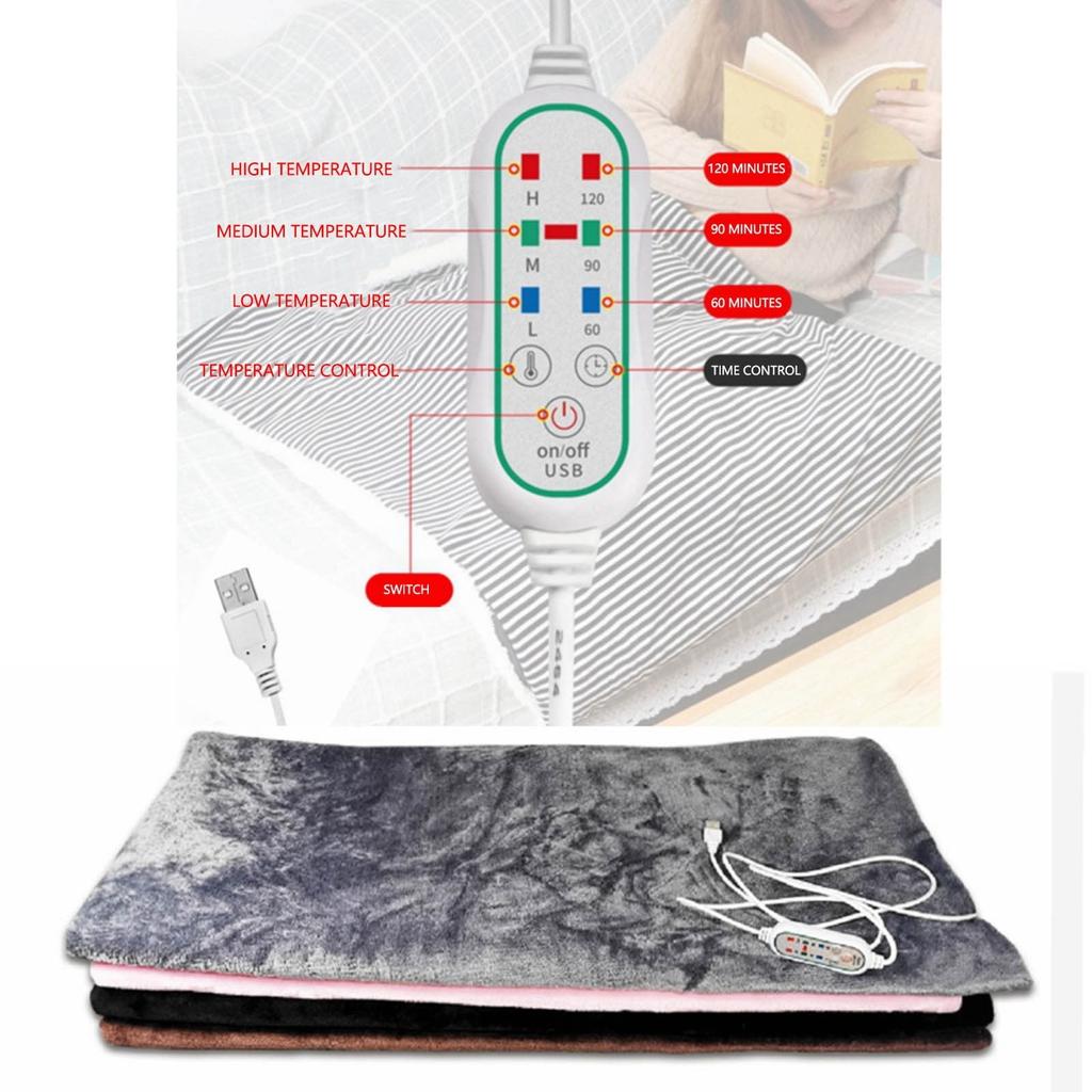 USB-подогрев с электрическим подогревом, шаль, одеяло на коленях, USB-нагревательное одеяло с подогревом, мягкое одеяло