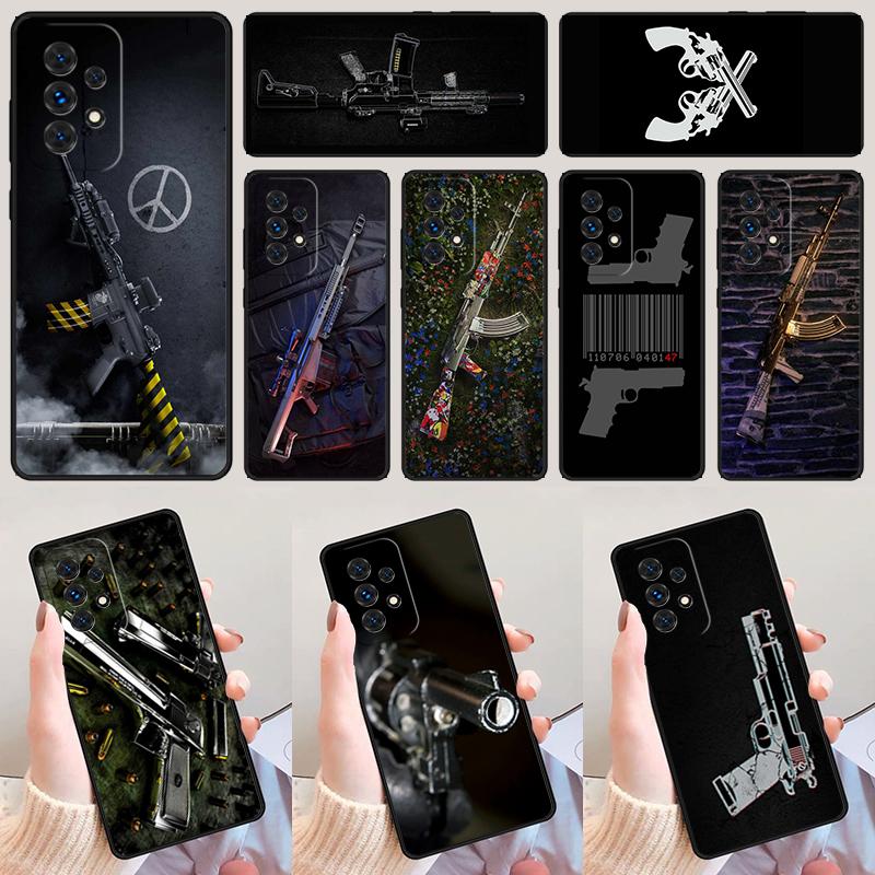 Чехол для телефона Пистолет для Samsung Galaxy A42 A31 A40 A51 A71 A32 A80 A91 A52 A72 A73 A20e A21S A50 A70 A11 A12