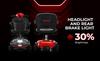 Elderly Electric Four Wheel Scooter S1 Sport Foldable Four Wheel Electric Scooter 300W 12AH Advanced Mobile Bicycle Red