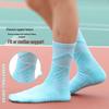 Unisex Shock-Absorbing Pure Cotton Mid-Calf Basketball Socks with Terry Bottom