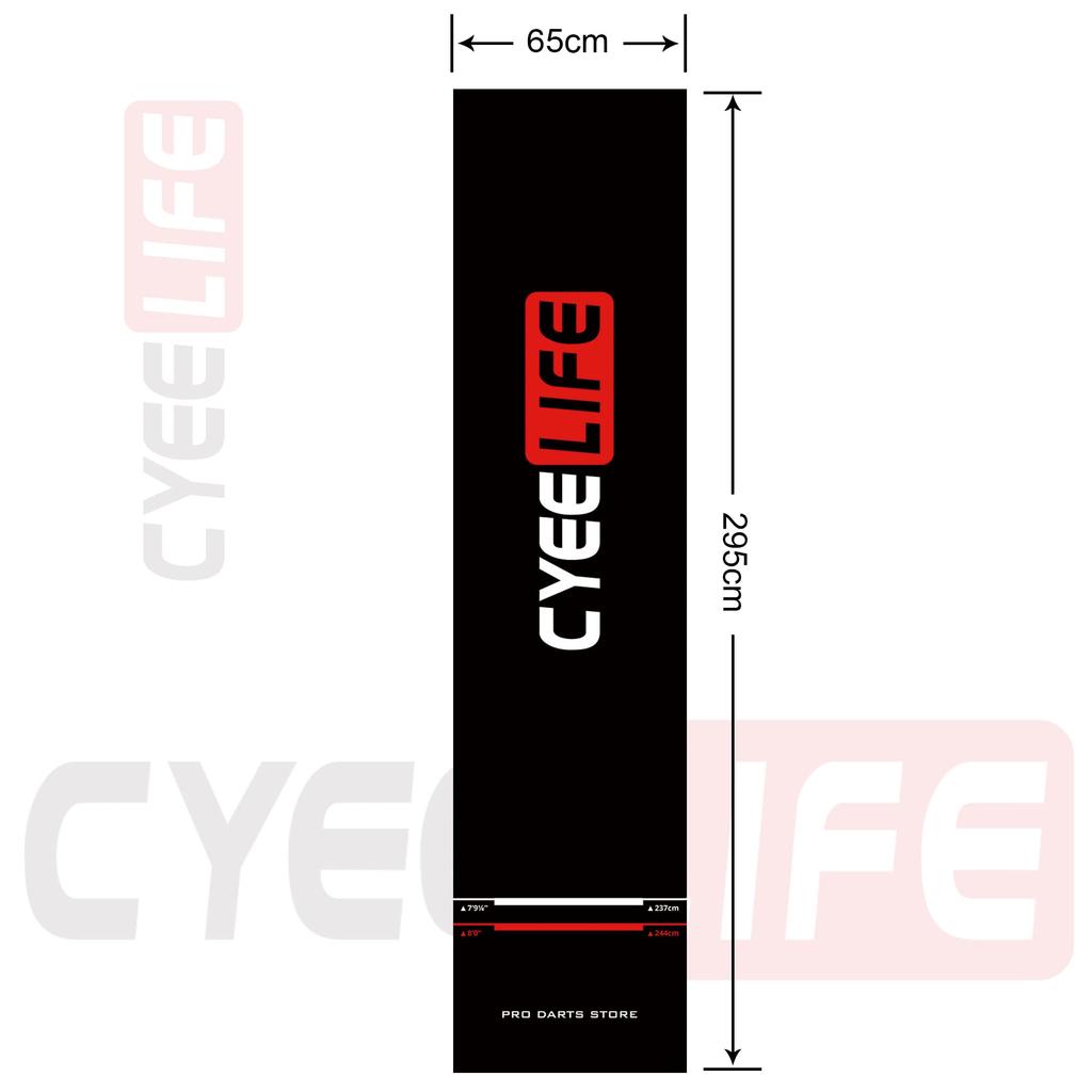 CyeeLife Darts Mat, Padded Carpet, Dart Board Mat, 65*295cm