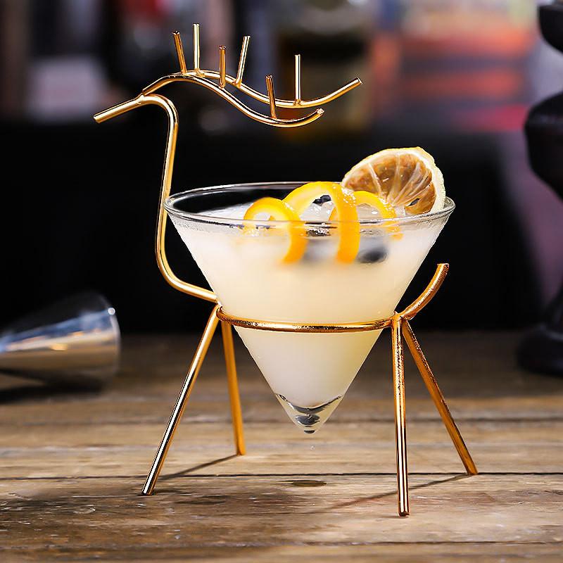 Creative Glass Cocktail Cup Bar Mixing Cup Set Martini Champagne Wine Cup Bird Body Bear Globe Drink Cup Party