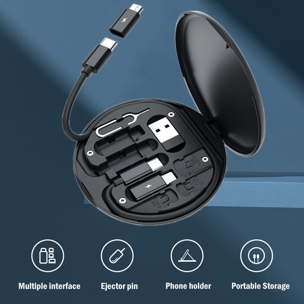 Адаптер USB C, комплект кабелей OTG, чехол для зарядного кабеля, преобразователь USB C в устройство IOS/тип C/микроадаптер, передача данных содержит гнездо для карты, держатель телефона