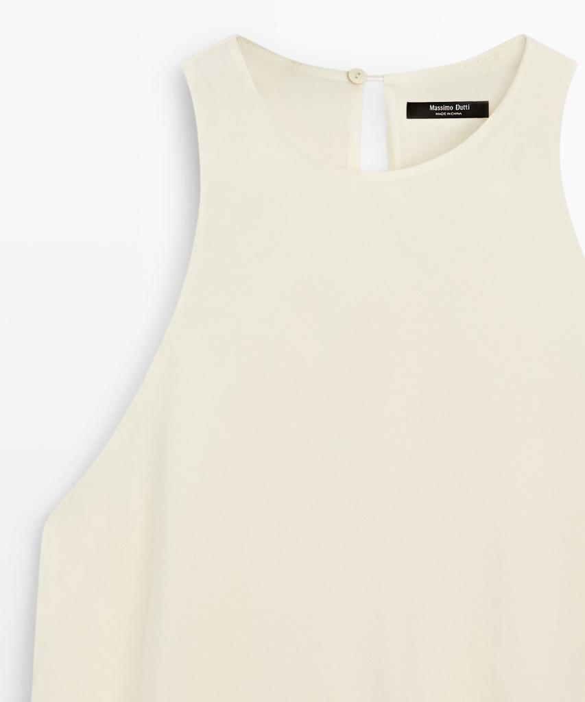 Masimodutti Frill Fluid Midi Dress